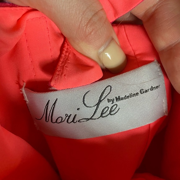 Mori Lee One Shoulder Pink Dress - Picture 6 of 7